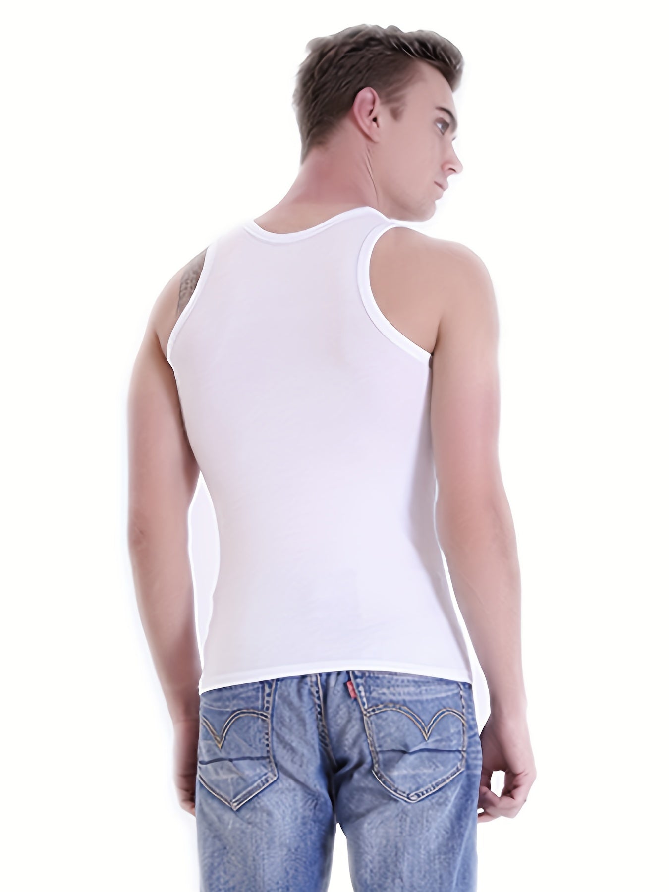 5-Pack Men's Tank Tops - Breathable Quick-Dry Fitness Vests, Casual Plain Color Summer Undershirts - Hiccupzz