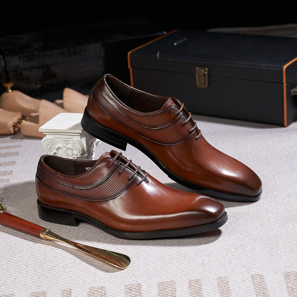 Pointed Toe Business Formal Wear Leather Shoes - Hiccupzz