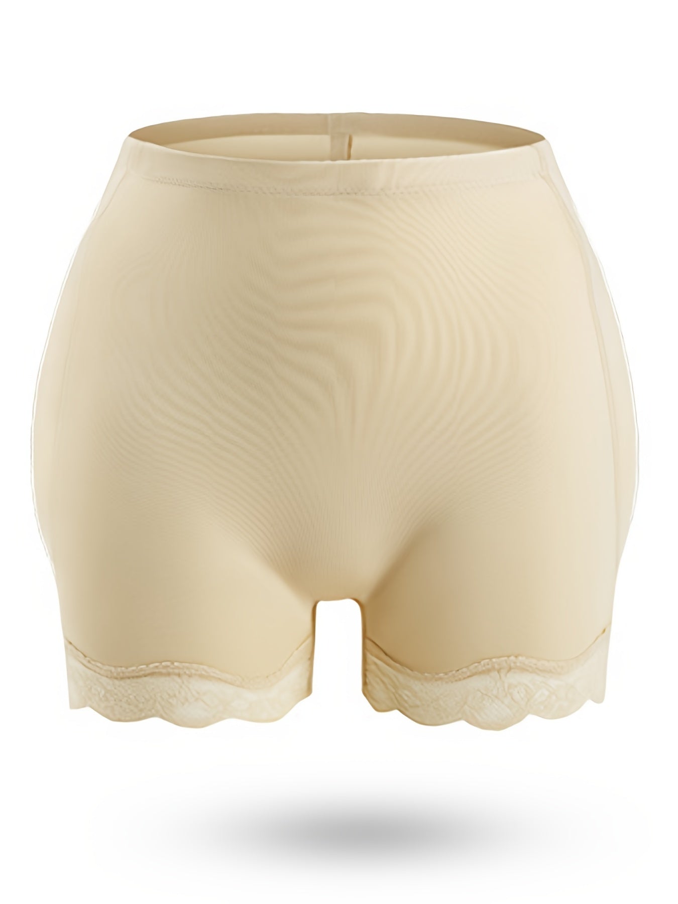Comfortable Lace Trim Control Panties with Butt Lifting Pads - Women's Intimate Boyshorts for a Flattering Figure - Hiccupzz