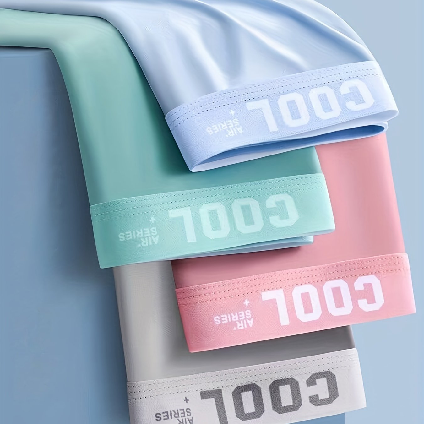 4-Pack Men's Ice Silk Cool Underwear - Breathable Antibacterial Boxer Briefs, Ultra-Thin Soft Elastic Trunks - Hiccupzz