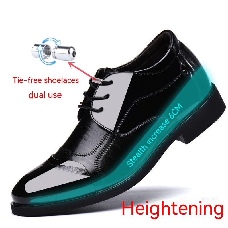Men's Leather Shoes Casual Photo Increase - Hiccupzz