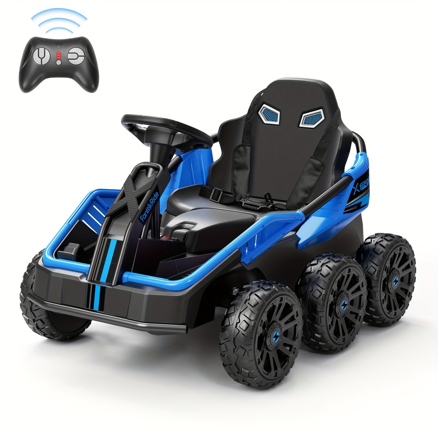 4x75W 24V Electric Ride-On UTV for Big Kids, 5.9MPH, 6 EVA Wheels, 4WD/2WD, Parent Remote, 4 Shock Absorbers, Perfect Gift for Kids 3+ Plus