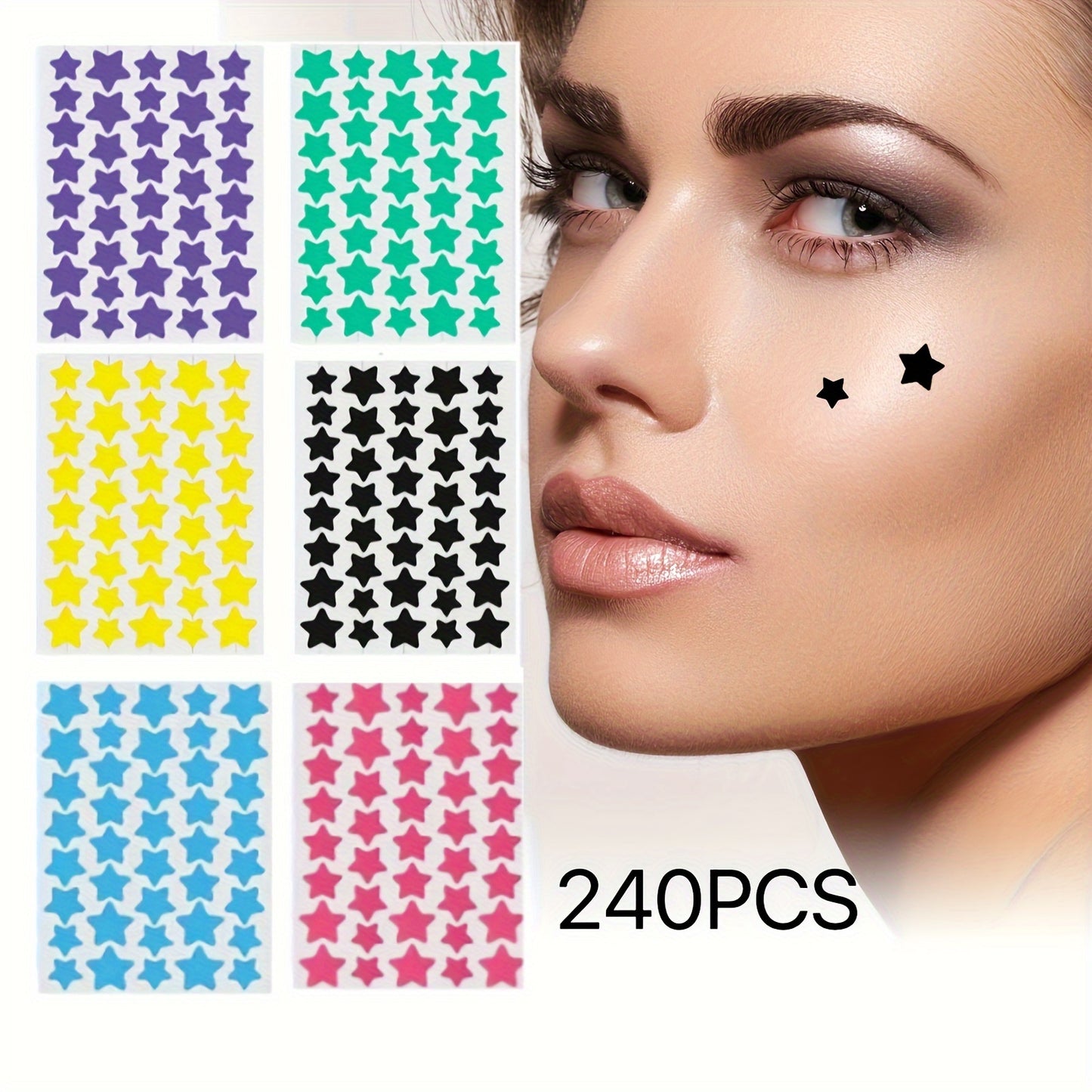 Vibrant Star-Shaped Plastic Appliques: 40/240 Count for DIY Crafts, Scrapbooking, and Party Decor - Reusable and Versatile - Hiccupzz