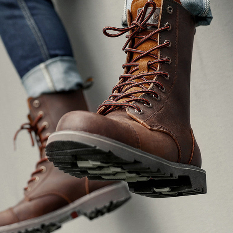 Outdoor Motorcycle Riding High Barrel Martin Boots - Hiccupzz