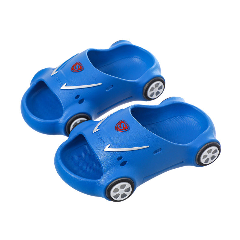 Kids Glowing Slippers Cartoon Car Sandals Children Sandals Anti Slip Boys Girls Luminous Slippers Summer Beach Shoes - Hiccupzz