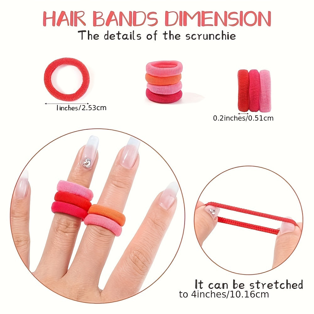 Children's Elastic Hair Rope: Girls Scrunchies Hair Accessories Set (100/300 pcs) - Ideal for Gifts - Hiccupzz