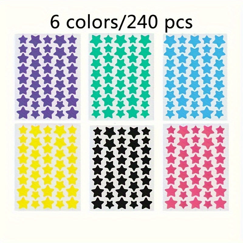Vibrant Star-Shaped Plastic Appliques: 40/240 Count for DIY Crafts, Scrapbooking, and Party Decor - Reusable and Versatile - Hiccupzz