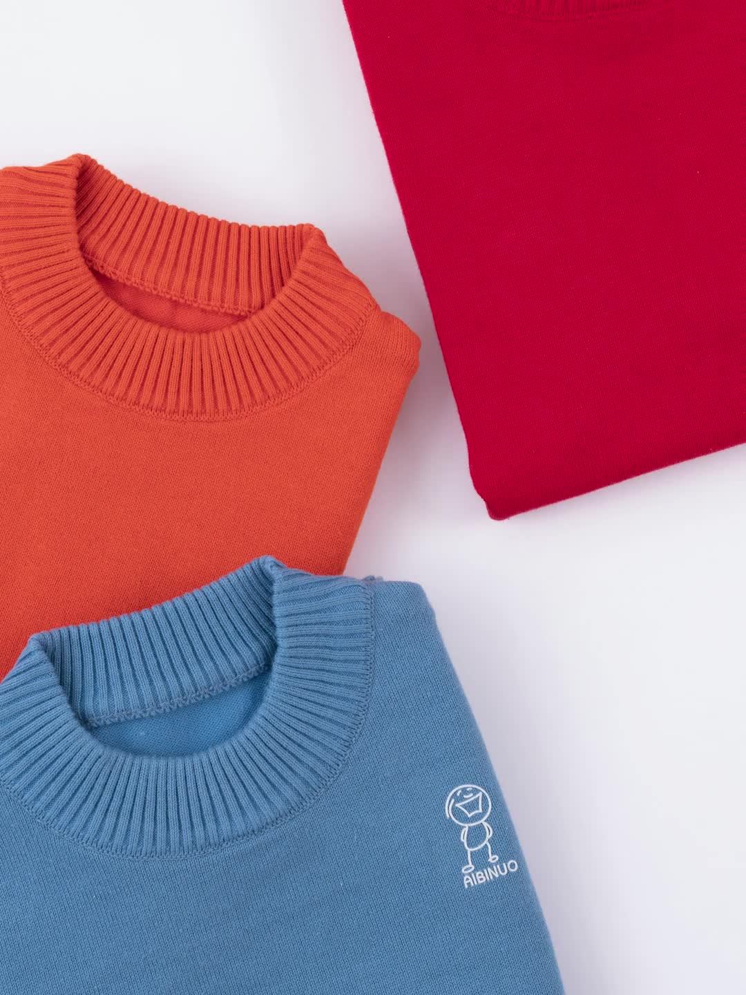 Boys' Cotton-Blend Knit Sweater - Casual Round Neck Pullover for Fall/Winter - Hiccupzz