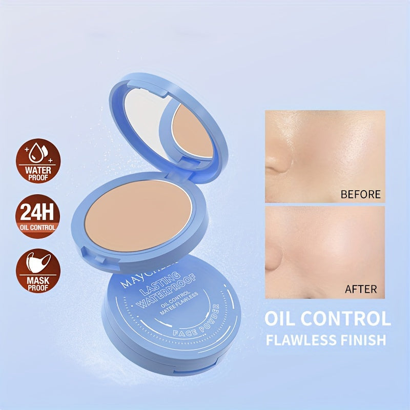 3 colors Matte Face Powder - Long Lasting Oil Control Setting Powder for Flawless Makeup with Puff Included - Hiccupzz