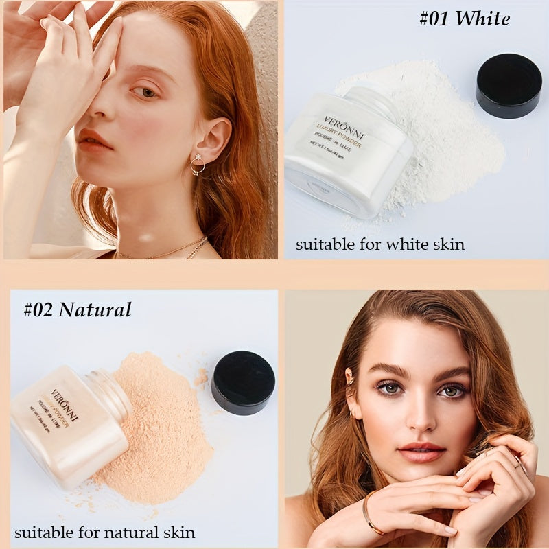 Shine-Free Matte Finishing Powder - Long-lasting & Lightweight Formula for Oil Control and Translucent Setting of Foundation Makeup with Brush Included - Hiccupzz
