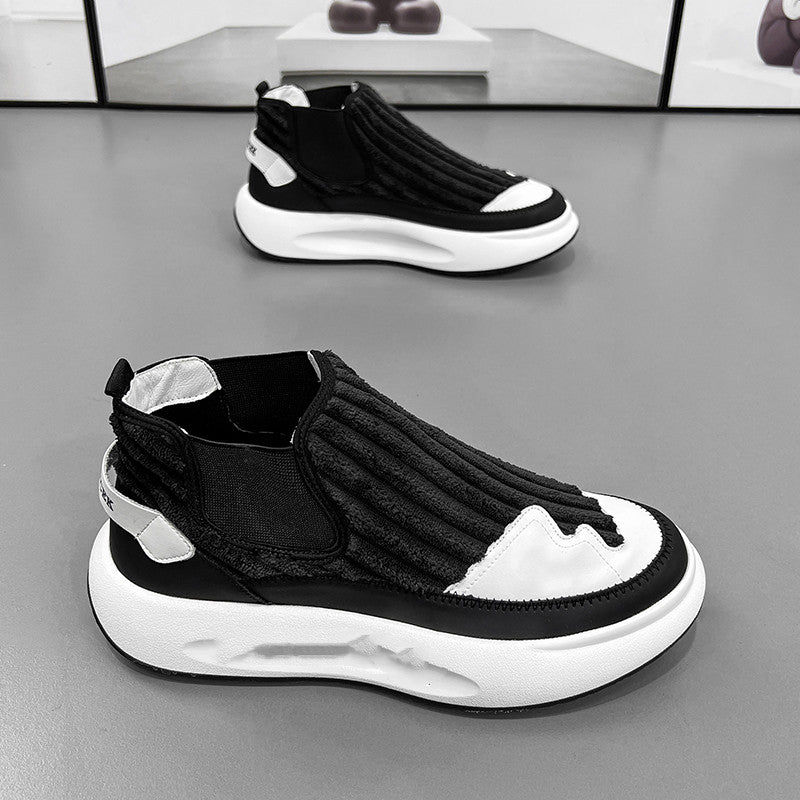 Men's Casual All Match High Top Corduroy Cloth Shoes - Hiccupzz
