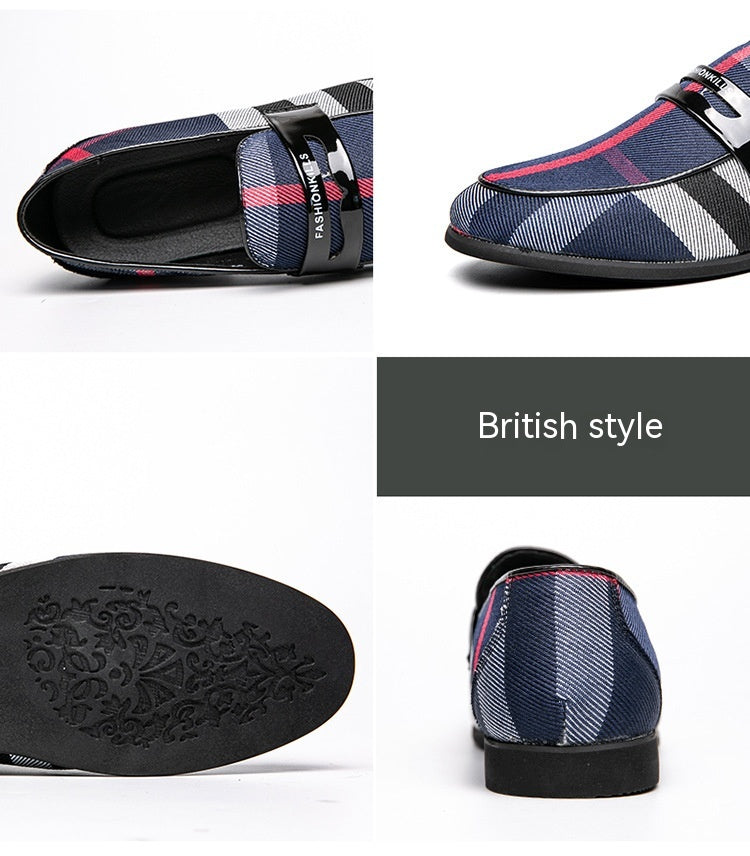 Spring Plaid British Pointed Casual Shoes - Hiccupzz