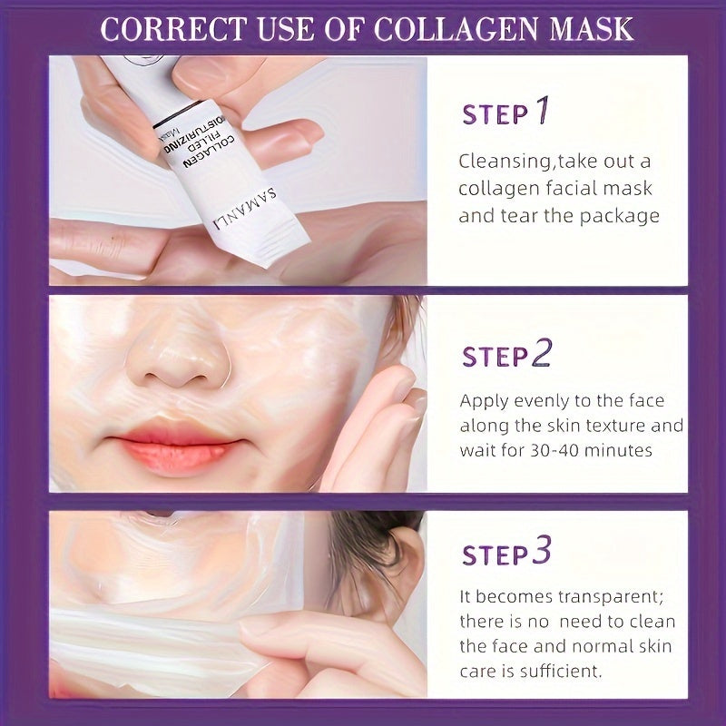 Anti-Aging Collagen Mask 5g x 20pcs - Deep Nourishment, Firming, Wrinkle Smoothing - Hiccupzz