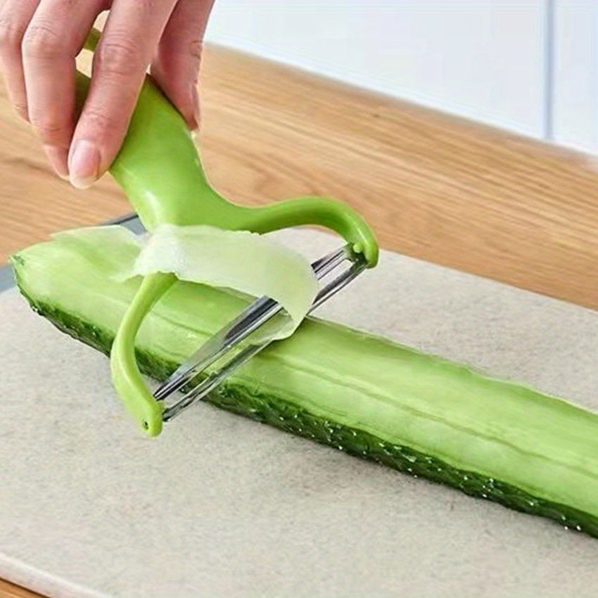 Multi-Functional Vegetable Slicer, Shredder & Peeler - Metal & Plastic Salad Cutter for Cabbage, Lettuce, Carrots - Hiccupzz