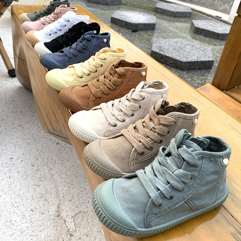 Children's Cloth Soft Bottom Spring And Autumn Korean Style Canvas Shoes - Hiccupzz