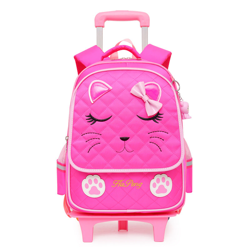 Children's Two-three-wheel Trolley Schoolbag Detachable - Hiccupzz