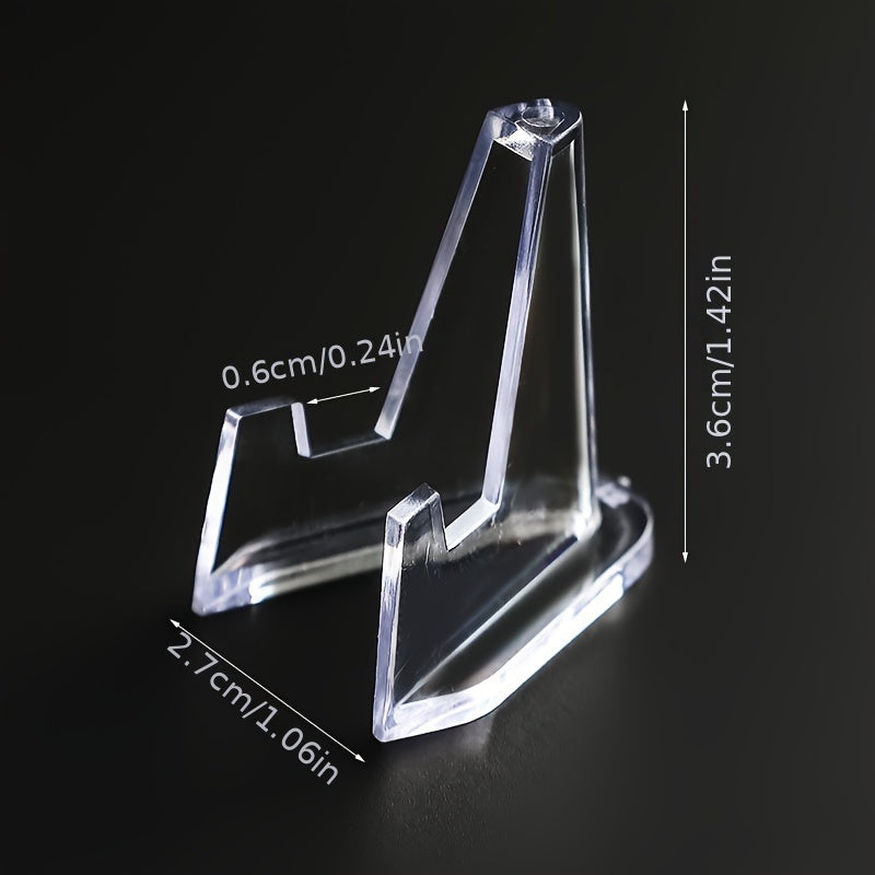 Acrylic Easel Stands: Clear Mini Display Holders (2/6/10/12 pcs) for Coins, Pocket Watches, Capsules, and Medals - Hiccupzz