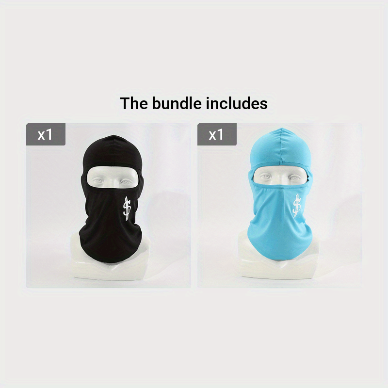 UV Protection Punk Style Balaclava – Dollar Print Breathable Full Face Mask Helmet Liner for Cycling, Skiing, Hiking, Fishing, and Outdoor Sports - Hiccupzz