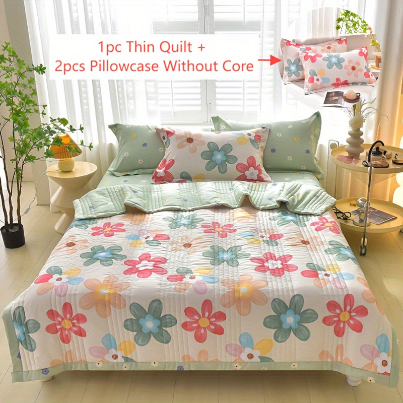 3 Pcs Skin-friendly Summer Cooling Quilt Set, Soft And Comfortable Quilt For All Seasons - Hiccupzz