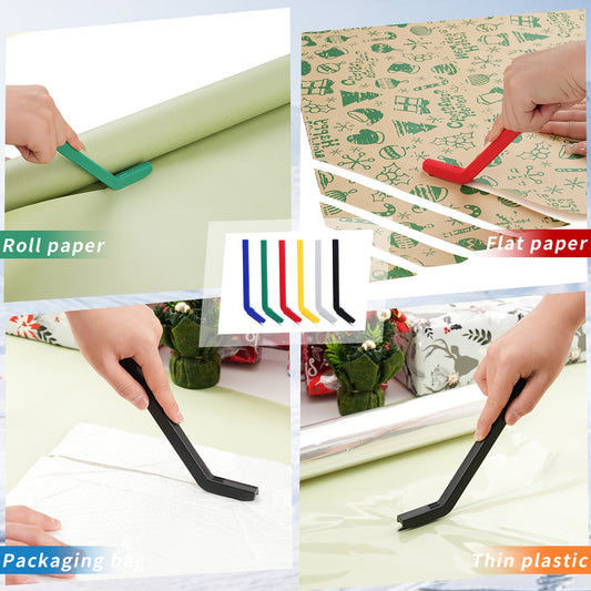 6-Pcs Easy-Glide Wrapping Paper Cutter Set – Safe, Battery-Free, and Perfect for Home, Office, or Classroom Use (6 Colors) - Hiccupzz