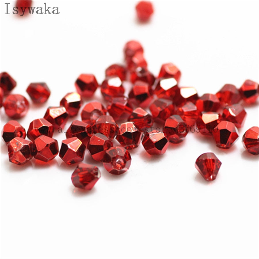 Multicolor 100pcs 4mm Bicone Austria Crystal Beads for DIY Jewelry Making - Hiccupzz