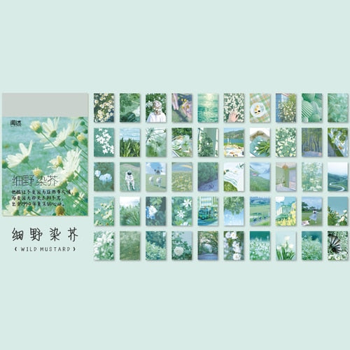 50 sheets Landscape rose ins Scrapbooking Decorative Stickers - Hiccupzz