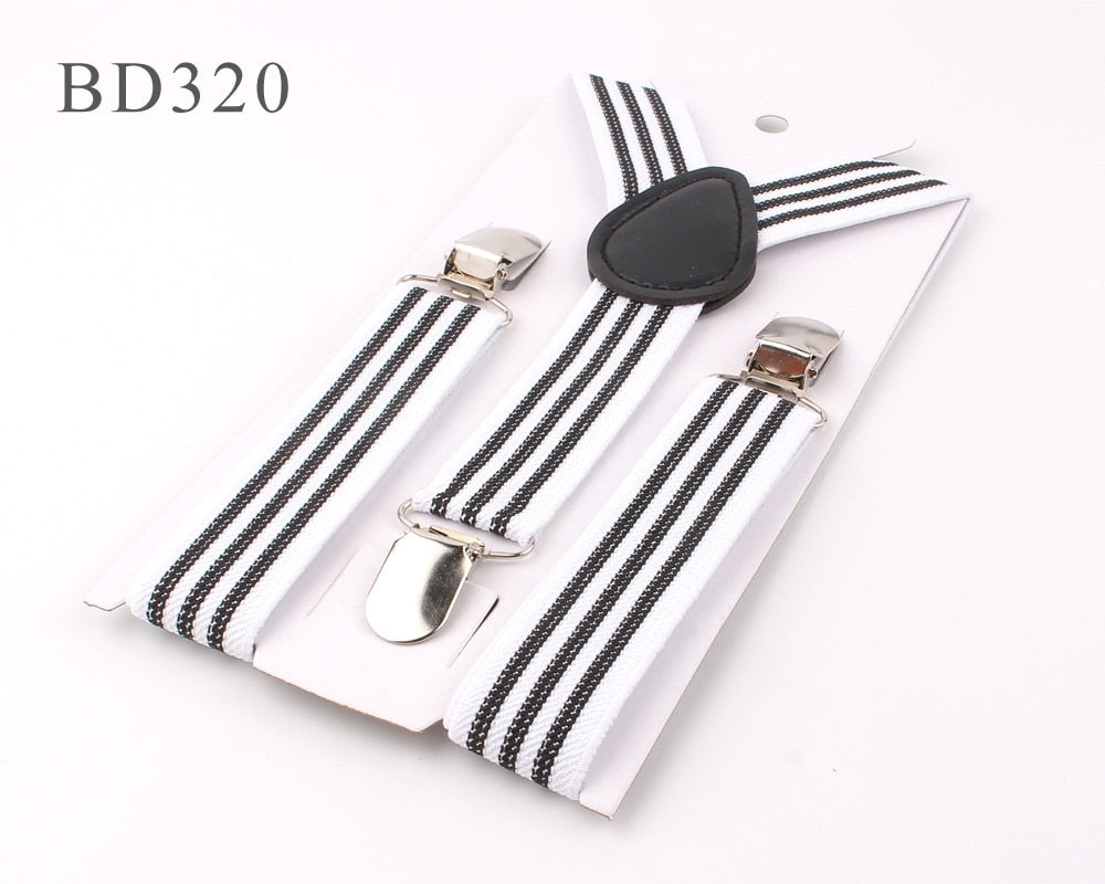 New Adjustable Kids Suspenders Elastic Striped Suspender Candy Color Children Braces Wedding Accessories Girls Boys Straps - Hiccupzz