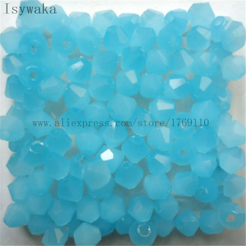 Multicolor 100pcs 4mm Bicone Austria Crystal Beads for DIY Jewelry Making - Hiccupzz