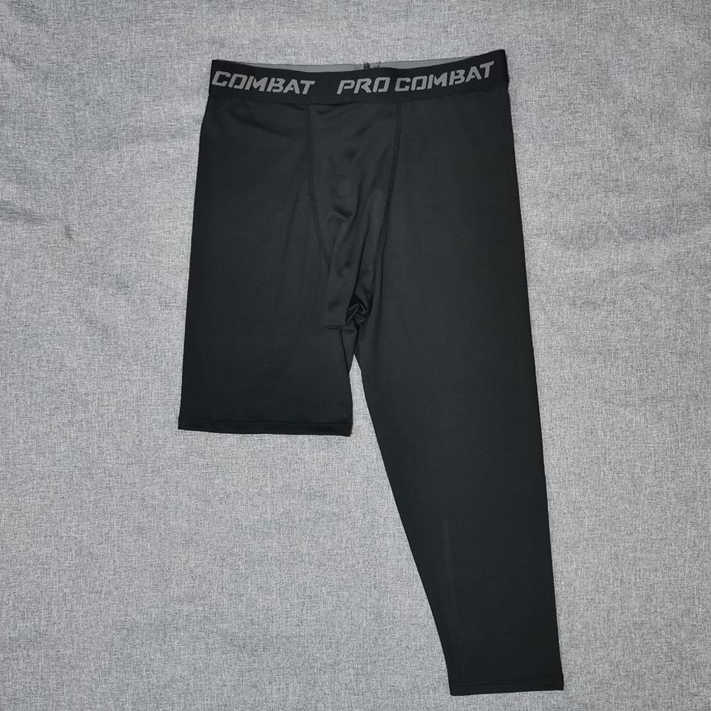 Men One Leg Compression Tights Pants Stretch for Athletic - Hiccupzz