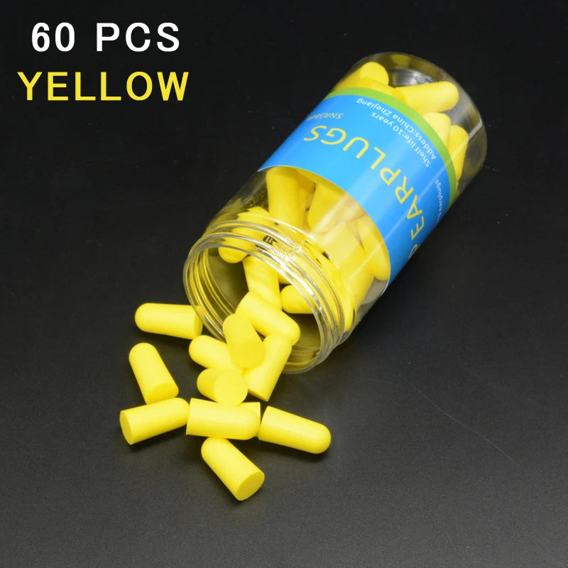 30/60 Earplugs Noise Reduction Sleep Anti Canceling Music Sound Insulation Earplug Protection Foam Sleeping Reusable Ear Plugs - Hiccupzz