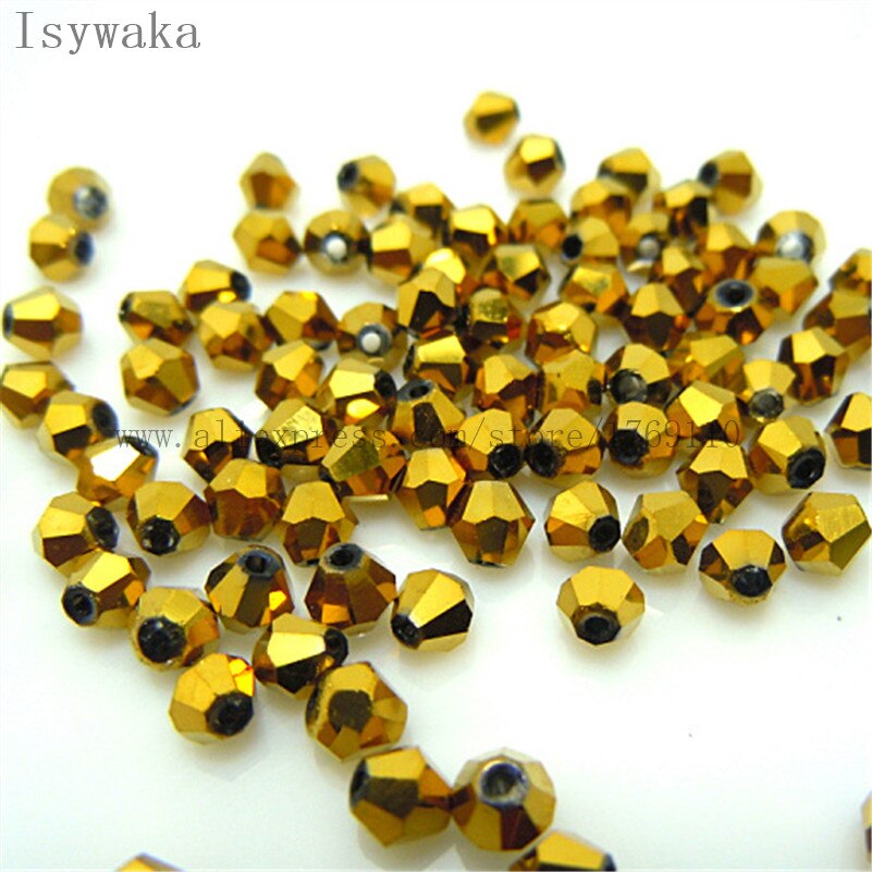 Multicolor 100pcs 4mm Bicone Austria Crystal Beads for DIY Jewelry Making - Hiccupzz