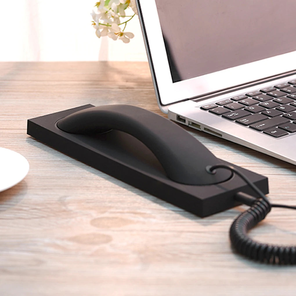 Universal Retro Phone Receiver Handset – 3.5mm Landline Telephone Microphone Call Headset for Smartphones - Hiccupzz