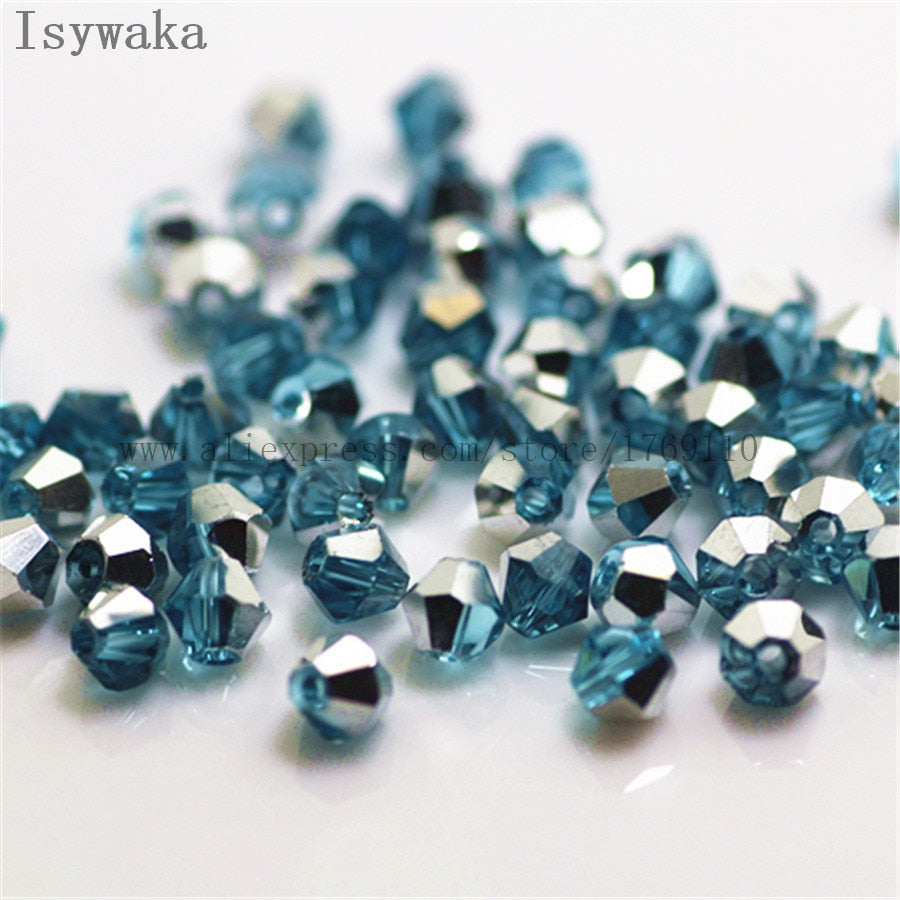 Multicolor 100pcs 4mm Bicone Austria Crystal Beads for DIY Jewelry Making - Hiccupzz