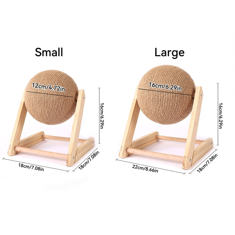 Cat Scratching Ball Toy Kitten Sisal Rope Ball Board Grinding Paws Toys Cats Scratcher Wear-resistant Pet Furniture supplies - Hiccupzz