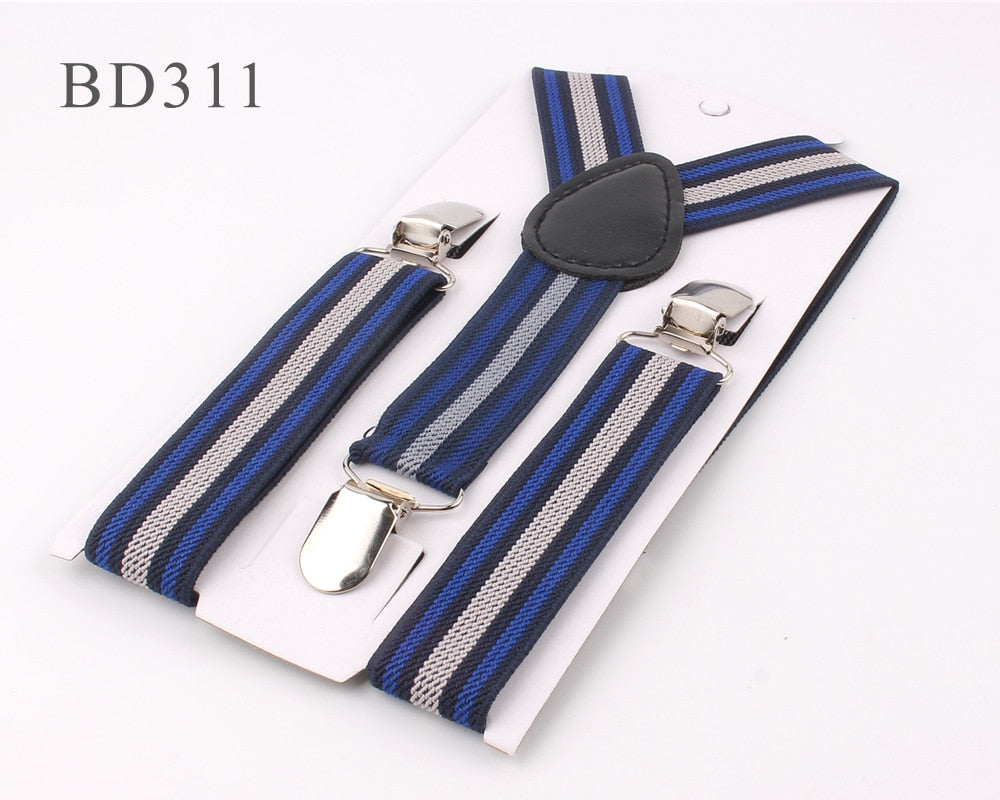 New Adjustable Kids Suspenders Elastic Striped Suspender Candy Color Children Braces Wedding Accessories Girls Boys Straps - Hiccupzz