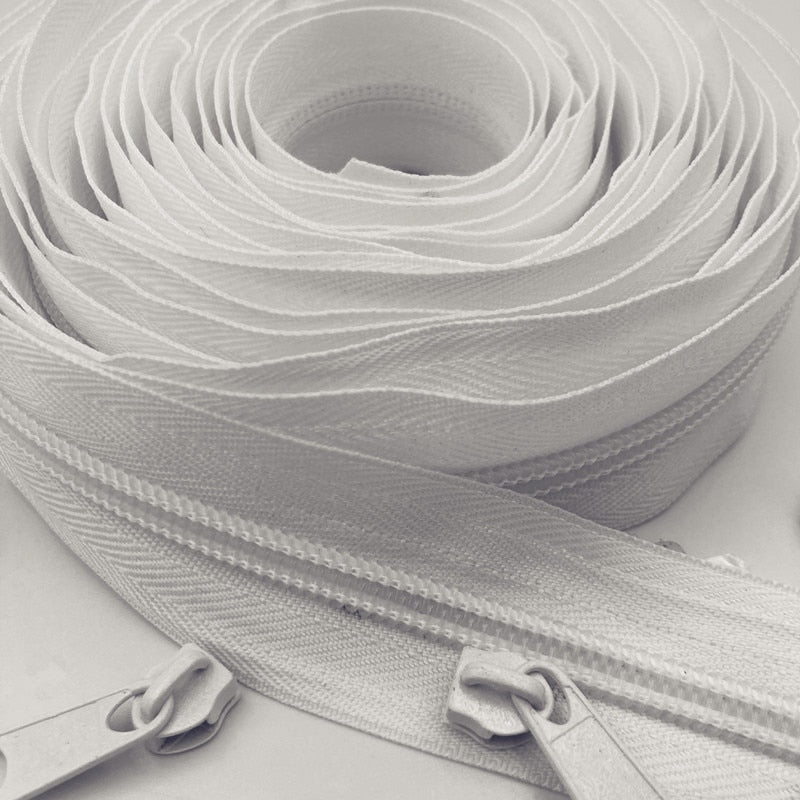 5 Meters (5.4 Yard ) 5 # (20 Colors) Long Nylon Coil Zipper with 10pcs Zipper Slider for DIY Sewing Clothing Accessories - Hiccupzz