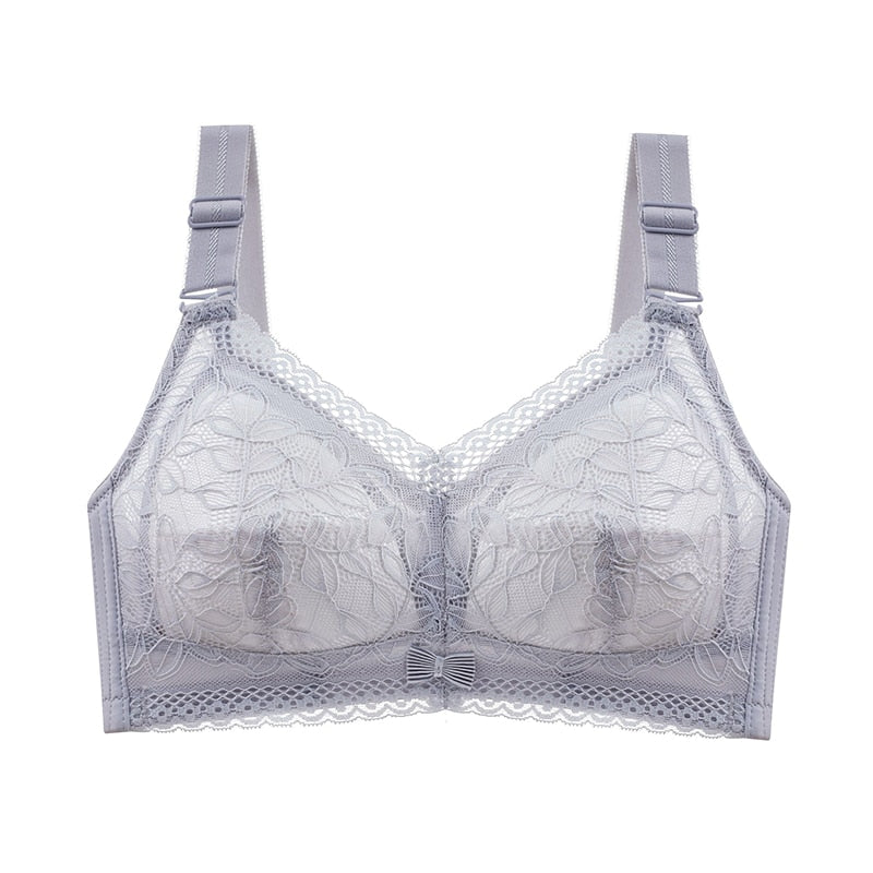 FallSweet Wireless Bras for Women Thin Cup Lingeire Plus Size Lace Underwear Minimizer Brassiere B C D E Cup - Hiccupzz