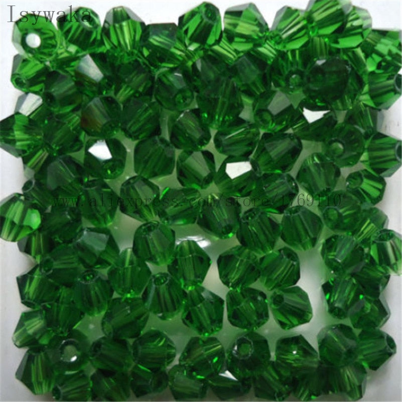 Multicolor 100pcs 4mm Bicone Austria Crystal Beads for DIY Jewelry Making - Hiccupzz