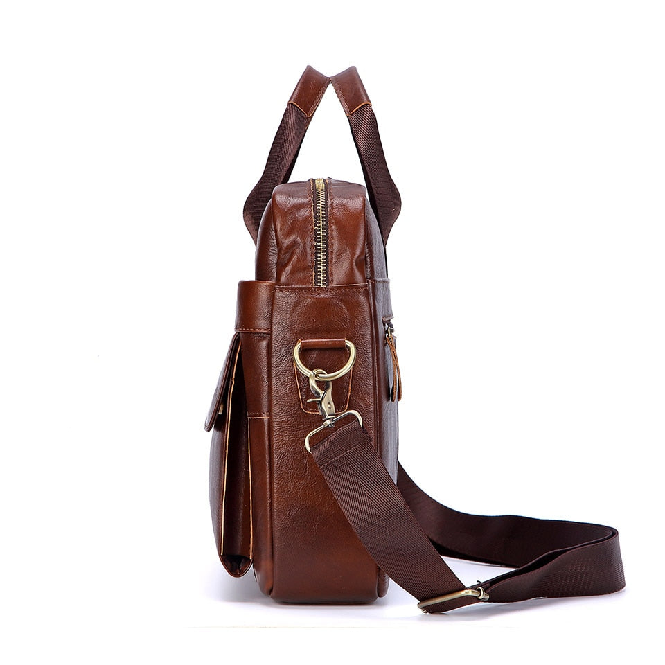 Men Genuine Leather Handbags - Hiccupzz