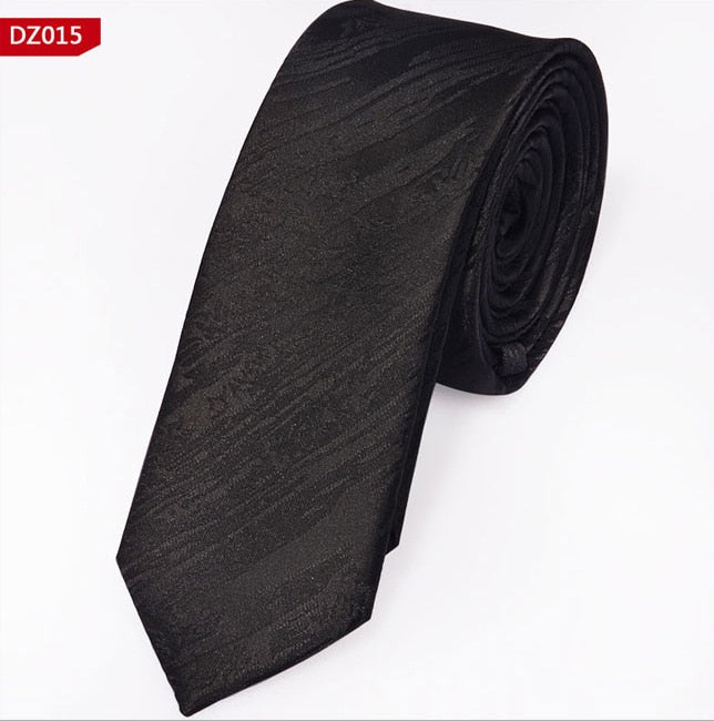 New Men's Casual Slim Ties Classic Polyester Woven Party Neckties Fashion Plaid Dots Man Neck Tie For Wedding Business Male Tie - Hiccupzz