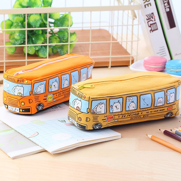 Cartoon Bus Pencil Bag - Hiccupzz