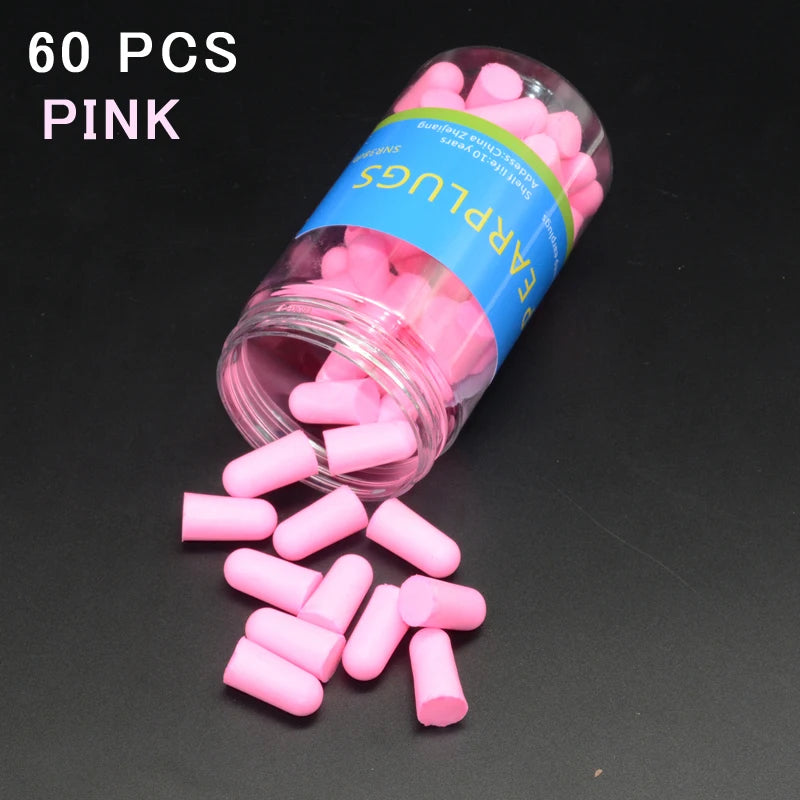 30/60 Earplugs Noise Reduction Sleep Anti Canceling Music Sound Insulation Earplug Protection Foam Sleeping Reusable Ear Plugs - Hiccupzz