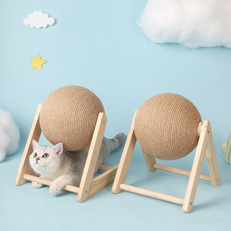 Cat Scratching Ball Toy Kitten Sisal Rope Ball Board Grinding Paws Toys Cats Scratcher Wear-resistant Pet Furniture supplies - Hiccupzz