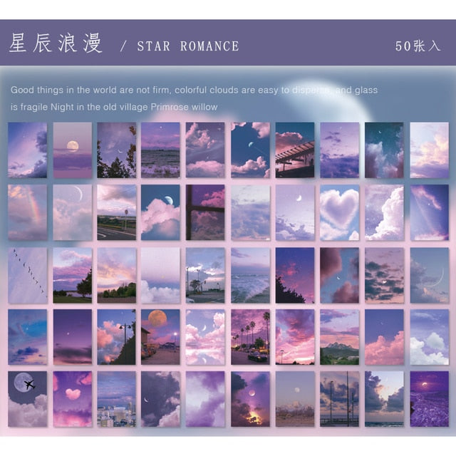 50 sheets Landscape rose ins Scrapbooking Decorative Stickers - Hiccupzz