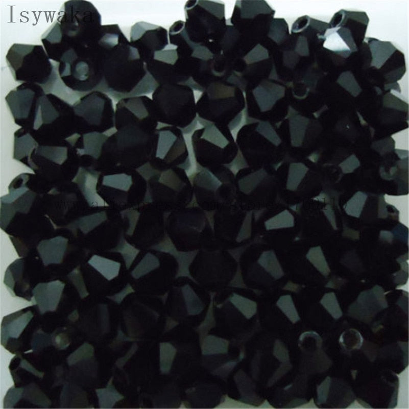 Multicolor 100pcs 4mm Bicone Austria Crystal Beads for DIY Jewelry Making - Hiccupzz