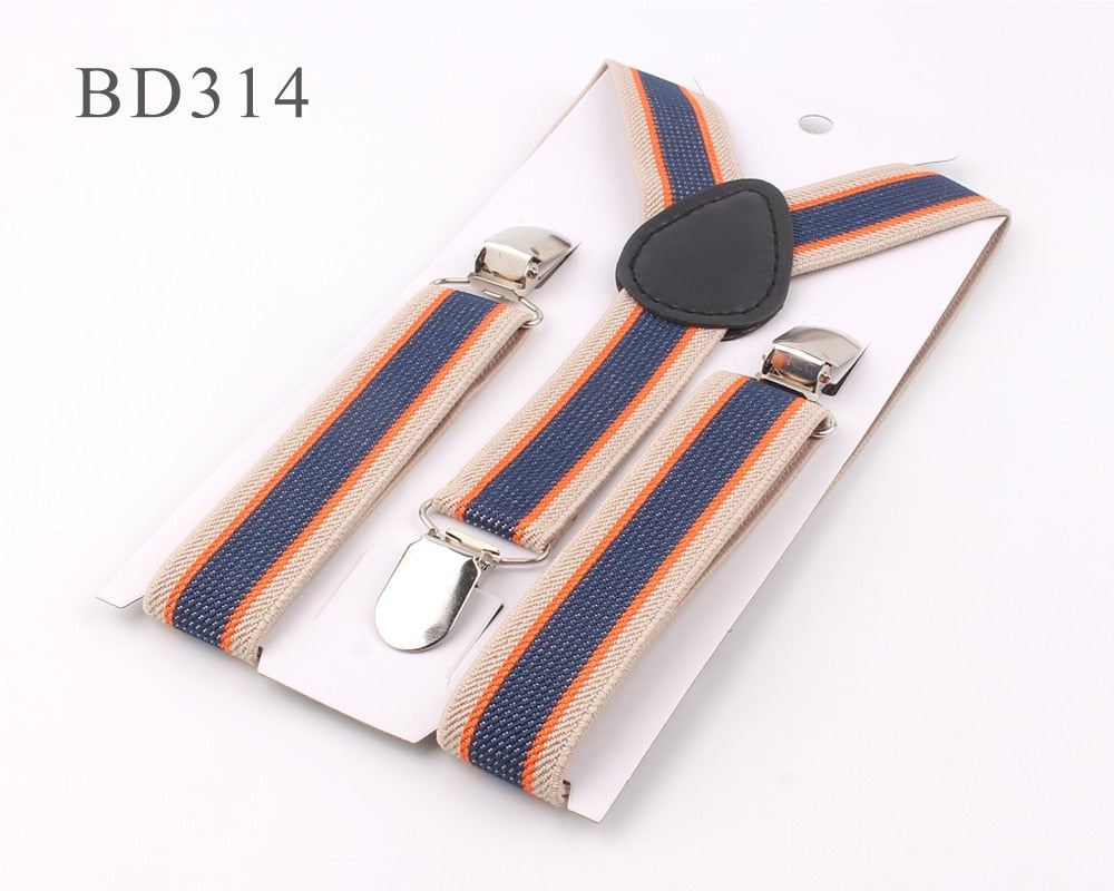 New Adjustable Kids Suspenders Elastic Striped Suspender Candy Color Children Braces Wedding Accessories Girls Boys Straps - Hiccupzz