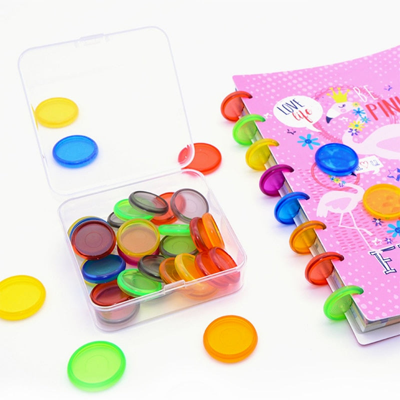 50pcs Disc Binding Discs for Disc bound Notebook - Hiccupzz