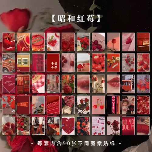 50 sheets Landscape rose ins Scrapbooking Decorative Stickers - Hiccupzz