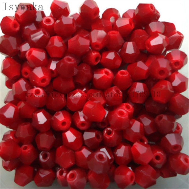 Multicolor 100pcs 4mm Bicone Austria Crystal Beads for DIY Jewelry Making - Hiccupzz