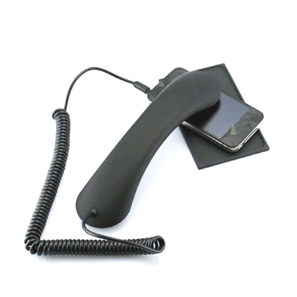 Universal Retro Phone Receiver Handset – 3.5mm Landline Telephone Microphone Call Headset for Smartphones - Hiccupzz